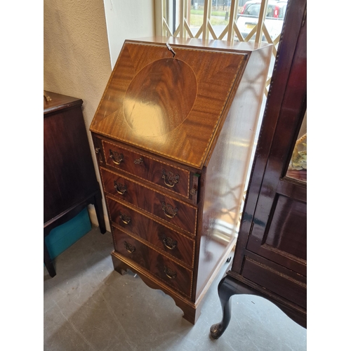 273 - Edwardian Inlaid Wood Bureau