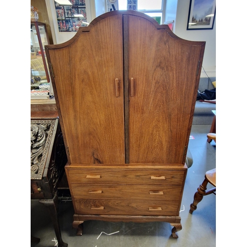 279 - Retro Two Part Hall Cabinet