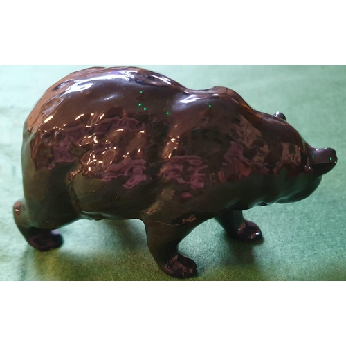 64c - Beswick Black Bear Figure - Length 10cm