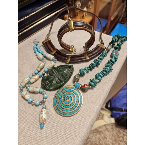 17a - African Jewellery Collection inc Turquoise Bead Sets