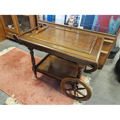 279b - Vintage Wooden Hostess Trolley