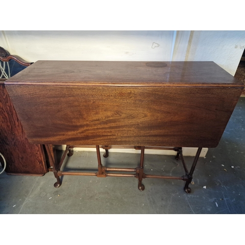 279f - Vintage Oak Drop Leaf Table - 90x90x70cm