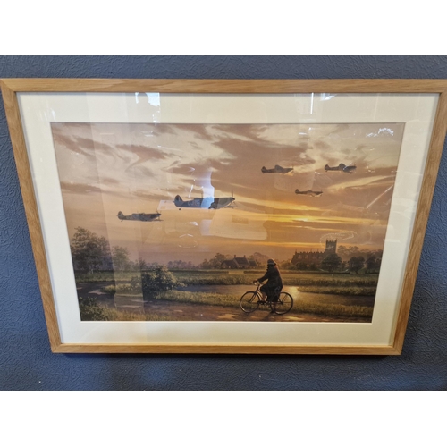 279i - William S Phillips - RAF Spitfire Battle of Britain Signed Print - 'On Wings and a Prayer'