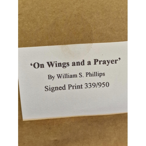 279i - William S Phillips - RAF Spitfire Battle of Britain Signed Print - 'On Wings and a Prayer'