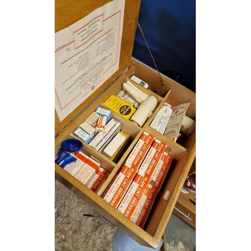 24 - Sanoid Vintage First Aid Medical Cabinet w/contents - 41x31x12cm