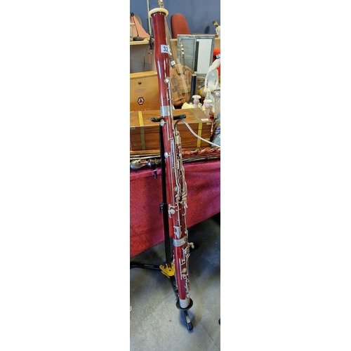 32 - Rosedale BSN-500 Bassoon Woodwind Musical Instrument + Hercules Stand- 135cm