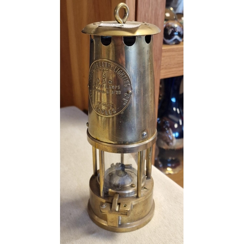 4 - Eccles Protector Miners Lamp, Type 6 M&Q - 25cm high