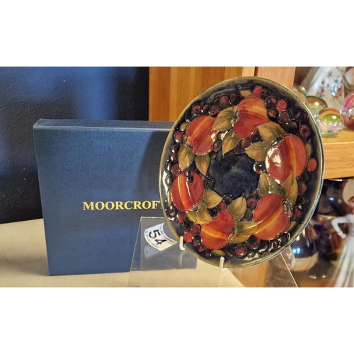 54 - Early Moorcroft Pomegranate Signed Plate - 18cm diameter