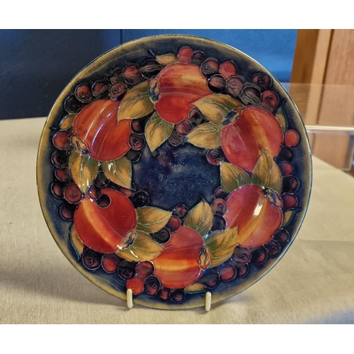 54 - Early Moorcroft Pomegranate Signed Plate - 18cm diameter