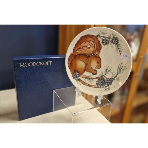 59s - Moorcroft 1995 Squirrel Annual Boxed Year Plate - 22cm diameter