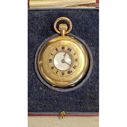 70 - 9ct Gold Pocketwatch by JW Benson of London w/original receipt of purchase from 1926 - weight 87.7g