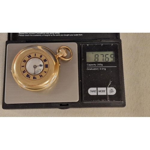 70 - 9ct Gold Pocketwatch by JW Benson of London w/original receipt of purchase from 1926 - weight 87.7g