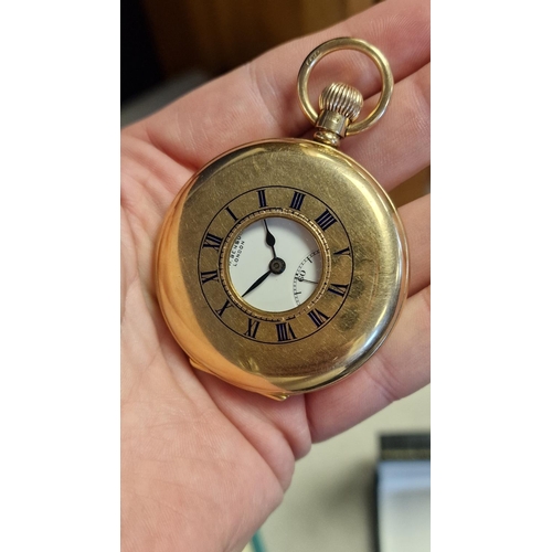 70a - 9ct Gold Pocketwatch by JW Benson of London - weight 92.3g and in working order