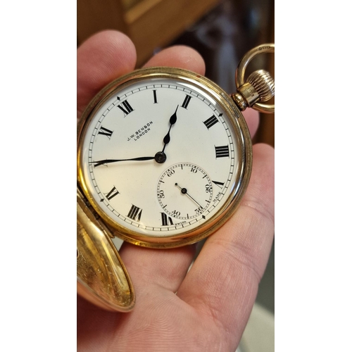 70a - 9ct Gold Pocketwatch by JW Benson of London - weight 92.3g and in working order