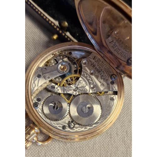 71 - 9ct Gold Waltham 1928 Traveler Pocketwatch - weight 90.65g