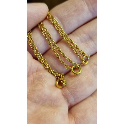 72 - 9ct Gold Trio of Chains/Necklaces - 9.7g weight