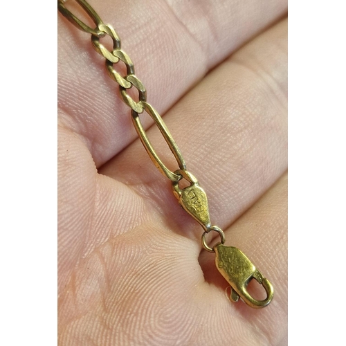 83 - 9ct Gold Figaro Bracelet - weight 3.7g