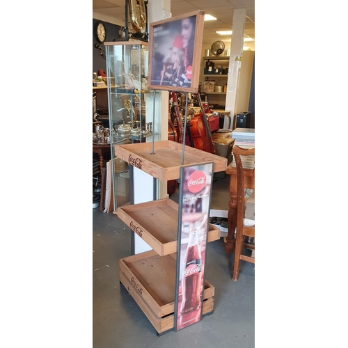 21i - Coca Cola Retail Display Advertising Stand - 154cm high