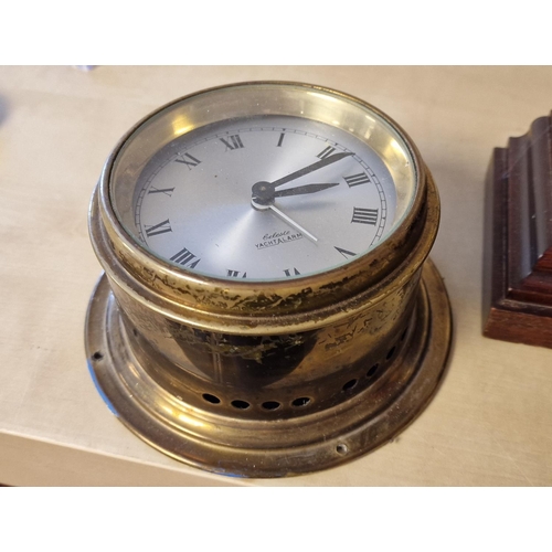 23b - Commiti of London Mantel Clock + a Celeste Nautical Yacht Alarm Clock