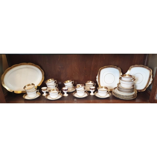 60c - Roslyn China Cobalt Blue & Gilt Coffee Tea Service