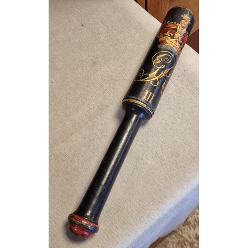 10 - Antique Police Policeman's Truncheon - likely Victorian & 15 inches long