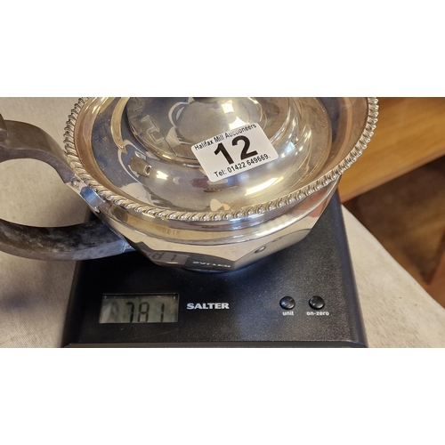 12 - Silver Hallmarked Teapot - 781g