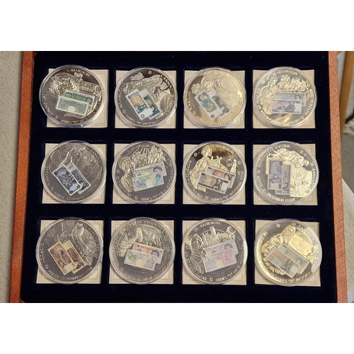 31 - 2007 British Banknotes Commemorative Coin 12pc Boxset inc Charles Darwin, series C and D inc Charles... 