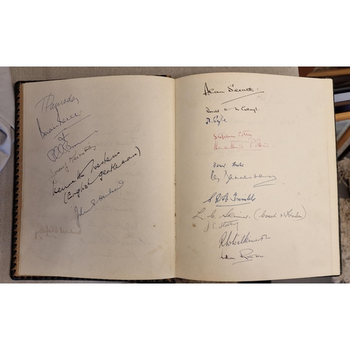 35 - Dirk Bogarde, Michael Shepley & Helen Hayes Autographs + Others within a wider Autograph Book from t... 