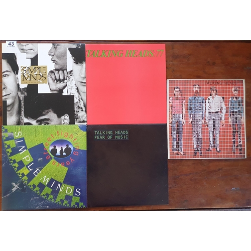 43 - Talking Heads and Simple Minds LP Vinyl Group of Five Albums
