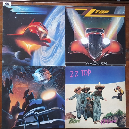 49 - 4 ZZ Top Vinyl LPs, comprising Afterburner, Eliminator, Recycler and El Loco  EX