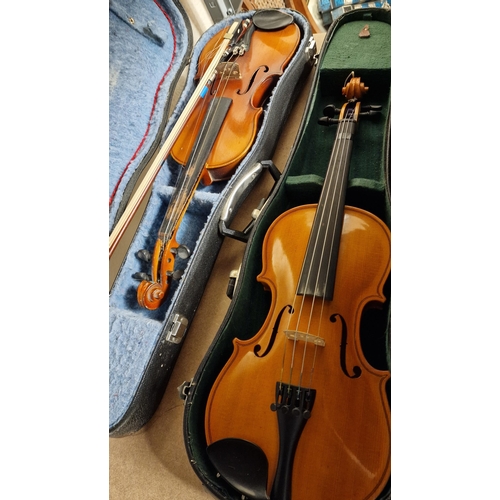 54 - Violin Pair inc an Andreas Teller example - Musical Instrument