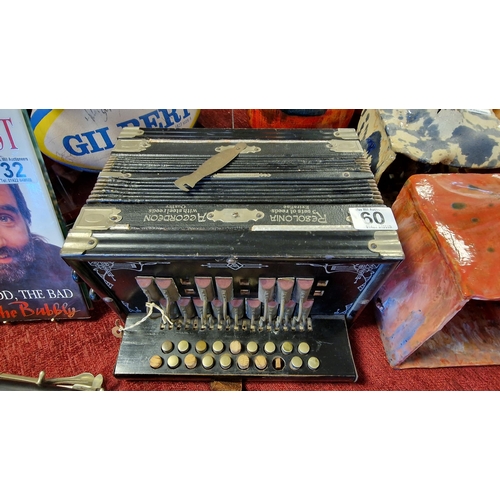 60 - Vintage Italian Resolonia Chromatic Small Accordion/Squeezebox