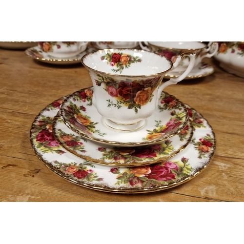 72 - Royal Albert Old Country Roses 60+ Pc Dinner & Tea Service - First Quality