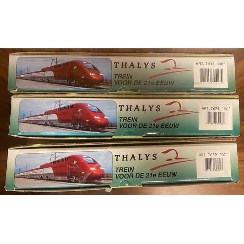 Coffret 3 Voitures complémentaires TGV Thalys PBKA MEHANO ref. T679