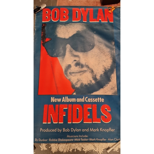 49h - Bob Dylan Huge Infidels Album Poster - Double Quad