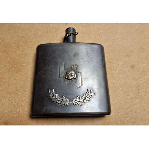 256 - WWII German Hip Flask, marked 1941 - Militaria Interest