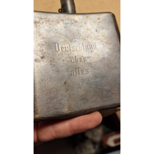 256 - WWII German Hip Flask, marked 1941 - Militaria Interest