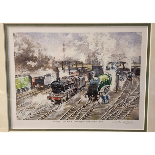 67d - Pete Lapish (1937-) Various Signed Prints (40x35cm) + an Original Train/Railway Oil by RE Dance