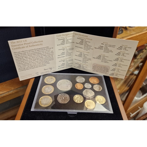 90 - Pair of Executive Proof Cased UK Currency Proof Sets, inc Royal Mint 2011 Set