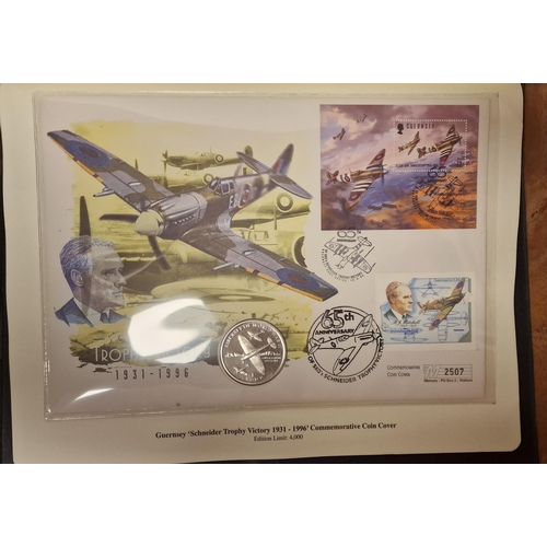 82g - Aviation Heritage First Days Cover Collection inc 5-6 coin examples, Hawker Hurricane, Spitfire etc