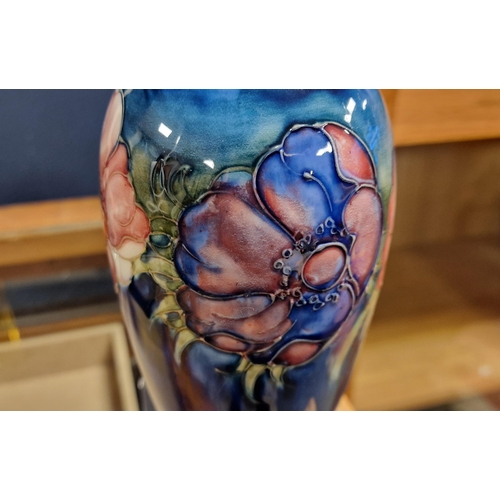 10 - Moorcroft Vintage Anemone Floral Vase - 16cm high