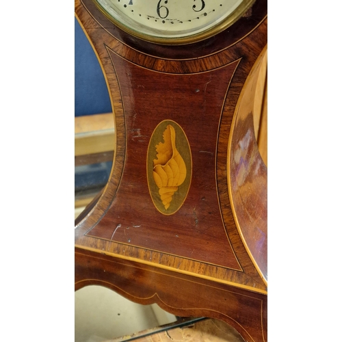 24 - Antique French Inlaid Wood, AD Mougin Mantel Clock, 346.5cm high