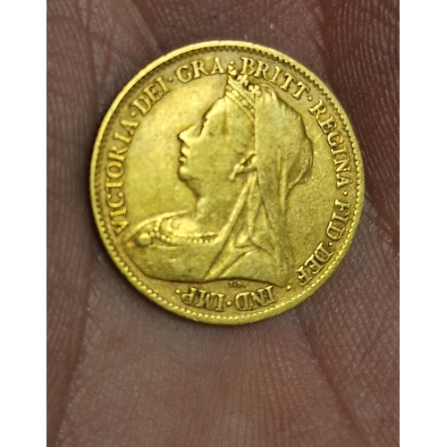 113 - 22ct Gold 1894 Queen Victoria Half Sovereign Coin - 3.94g