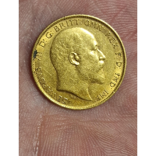 117 - 22ct Gold 1907 Half Sovereign Coin - 4g