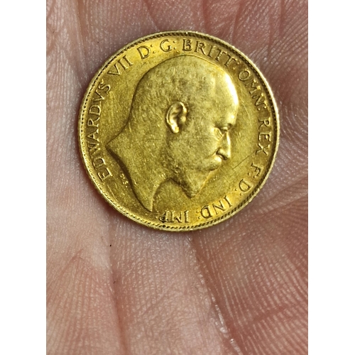 119 - 22ct Gold 1910 Half Sovereign Coin - 4g