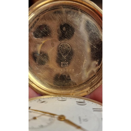 125 - Omega 14ct Gold 'Grand Prix Paris 1900' Pocketwatch - 72.5g