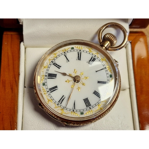 126 - 14ct Gold Ladies Miniature Pocketwatch - 27g