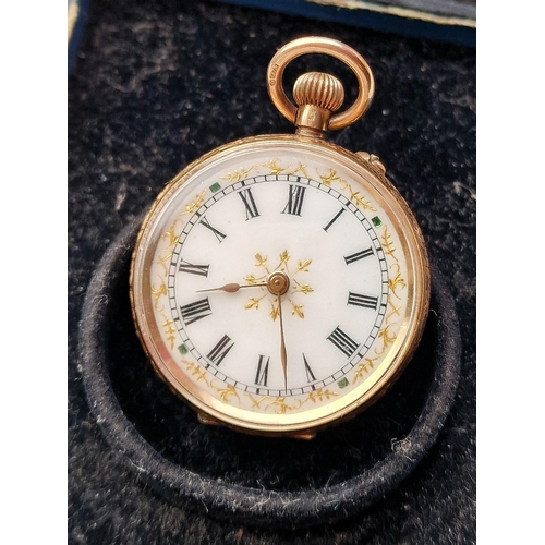 126 - 14ct Gold Ladies Miniature Pocketwatch - 27g