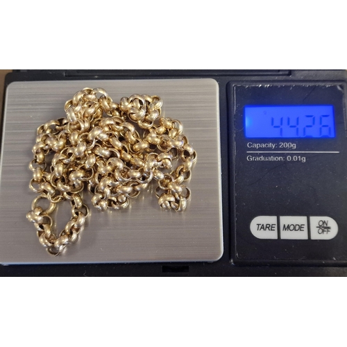 127 - 9ct Gold Large Belcher Chain - 44.25g