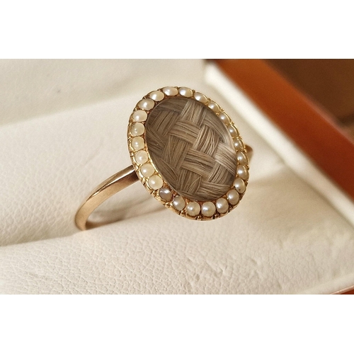 140 - 18th Century Antique Mourning Ring, marked 1777 - likely a minimum of 15ct, size M & 2.75g